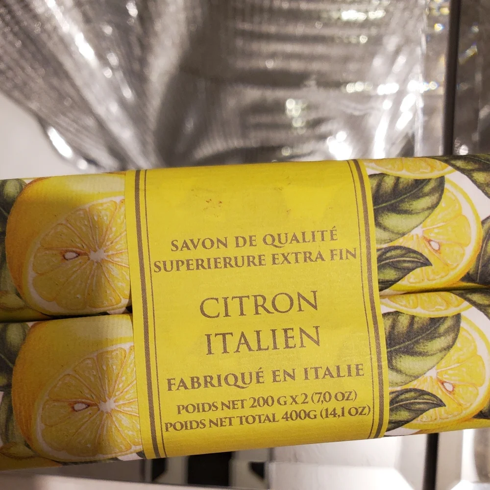 Two Bars Of Italian Lemon Soap